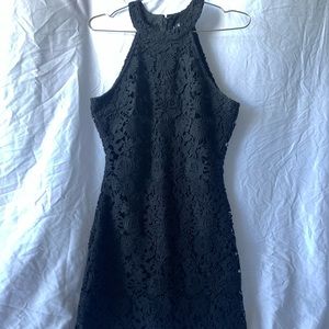 Lulus Floral Black Dress